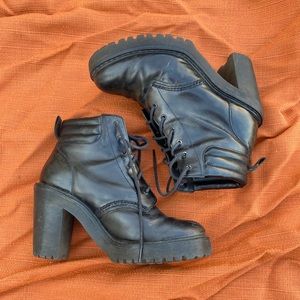 Doc Marten’s platform heel boots